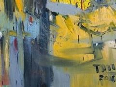 Artist finds herself in abstract expressionist painting