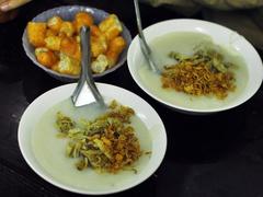 Bowls of cháo trai delight Hà Nội