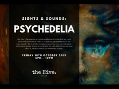 Psychedelic art exhibition at Hive Villa