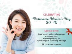 Special offer on Vietnam Women's Day 20-10 for gynecological screening programme