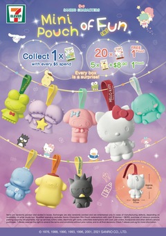 Sanrio characters back as handy silicone zip pouches exclusively by 7-Eleven's Shop and Earn stamps programme