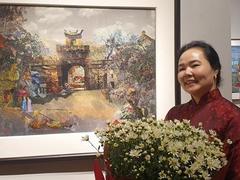 Hà Nội love and beauty depicted in fabric artworks