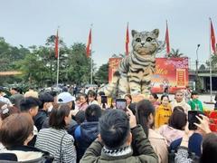 Charismatic grinning cat statue in Quảng Trị draws admirers from across VN