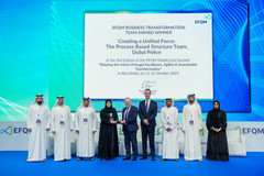 Winners of the EFQM business transformation awards announced at the 2nd Edition Of The EFQM The Middle East Summit "Shaping the Future Through Excellence, Agility and Sustainable Transformation"