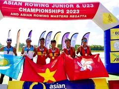 Young Vietnamese athletes win at Asian rowing tournament