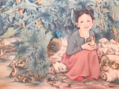 Exhibition unveils the enchanting beauty of silk painting