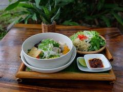 Vegetarian Huế style noodle soup