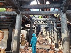 800-year-old pagoda in Phú Thọ burned down