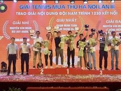 Players win and support typhoon victims at Hà Nội Autumn tennis tournament