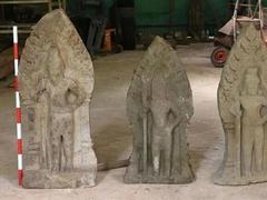 Cambodia unearths 12 guardian statues at Angkor Archaeological Park