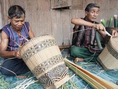 Basket, brocade weaving of S’tiêng people recognised as National Intangible Cultural Heritage