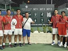 Việt Nam beat Singapore, now hopes are high they will win through to next year's Davis Cup’s play-offs
