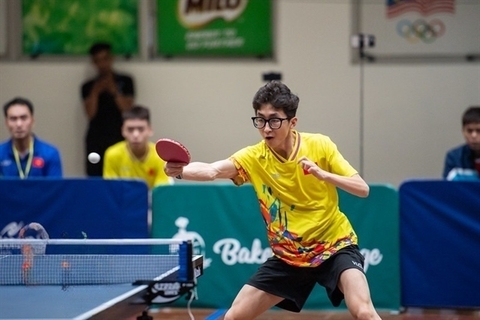 Phong triumphs at Southeast Asian Youth Table Tennis Championship